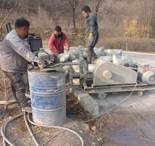 渝中路面下沉注浆